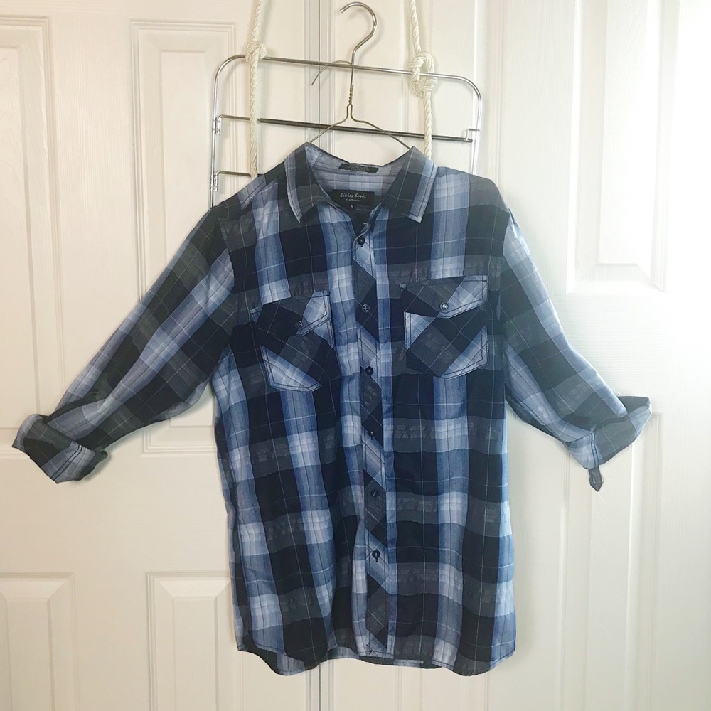 Eighty Eight Platinum- button up shirt- medium